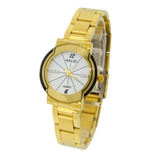 Halei white silver watch